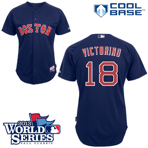 Shane Victorino #18 mlb Jersey-Boston Red Sox Women's Authentic Alternate Navy Cool Base Baseball Jersey